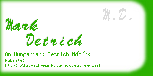 mark detrich business card